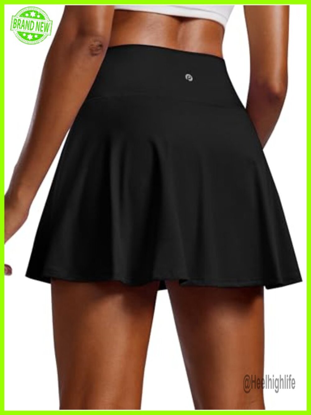 PINSPARK Women's Pleated Tennis Skort Athletic Golf Skirt with Pockets